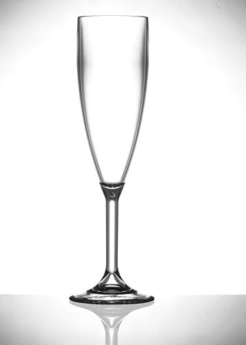 BBP Virtually Unbreakable Polycarbonate Champagne Flute Elite Premium Champ Flute Pack of 4