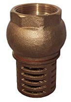 Messing-Fußventil Rückschlagventil, Innengewinde zum Anschluss an Pumpen, 1 1/4 IG - 39 mm
