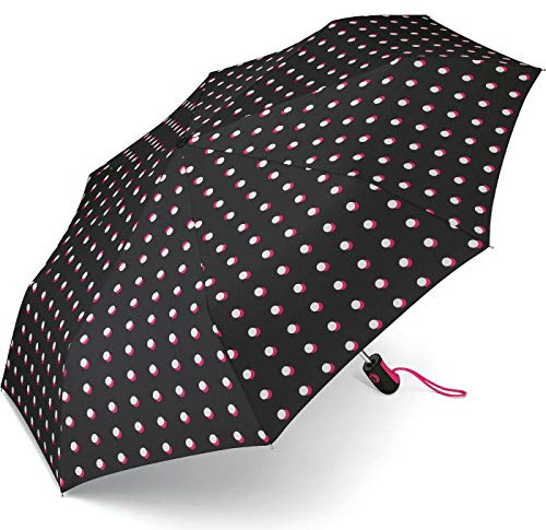 ESPRIT Taschenschirm Easymatic Light Double Dot - schwarz