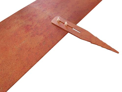 Firend Rasenkante 3mm 15-25cm Corten Stahl Edelrost Mähkante Beeteinfassung Umrandung Metall Magic Rasen ZP (12, 15)