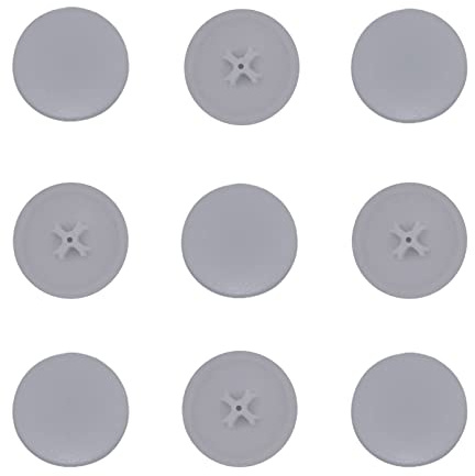 INCREWAY Snap-On Bifix Cover Caps, 200pcs Durable Plastic Screw Cover Caps Pozi Screw Cover Caps for Cabinet Wardrobe (Grey)
