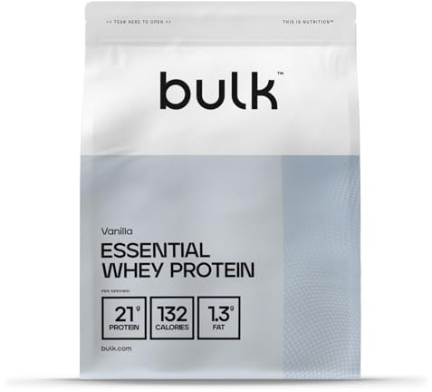 Bulk Essential Whey Protein Powder Shake, Vanilla, 2.5 kg