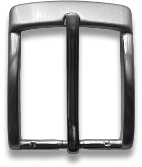 almela - Fibbia cintura | 30 mm di larghezza - 3cm | Fibbia di ricambio | Argento spazzolato | Fibbia cinta | Buckle belt (Argento, 30mm)