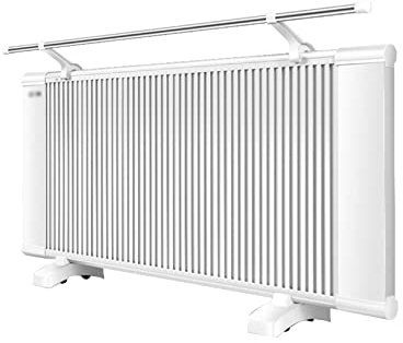 Panel Calefactor, Calefactor Convector De Estilo Delgado, Disipación De Calor Rápida, Placa Calefactora De Cristal De Carbono, Convector Móvil con 2 Configuraciones De Calor, Blanco,95x56x5cm