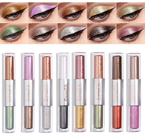 Holzsammlung 16 Couleurs Fard à Paupière Liquide Paillette,fard à paupières scintillant de diamant métallique, kits de maquillage pour les yeux étincelants imperméables de longue durée