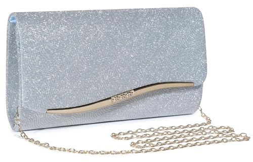 UBaymax Damen Abendtasche, Modische Handtasche,Elegante Hochzeit Clutch,Envelope Mädchen Kettentasche,Festliche kleine Crossbody Schultertaschen für Abschlussball,Party,Freizeit Date | Envelope Mädchen Kettentasche,Crossbody Schultertaschen