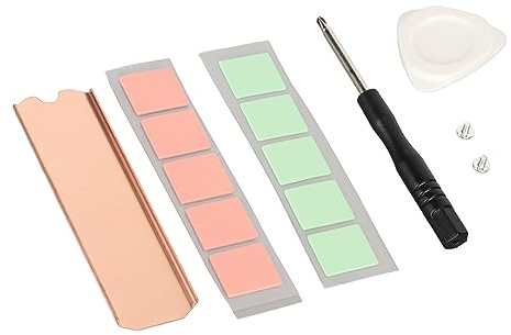 Bewinner Laptop Nvme M.2 Kühlkörper, M.2 2280 Nvme SSD Kupfer Kühlkörper, M2 Pcie Nvme Laptop PS5 Kühlkörper Kupfer mit Nano Thermal Pads für 2280 M2 SSD Laptop