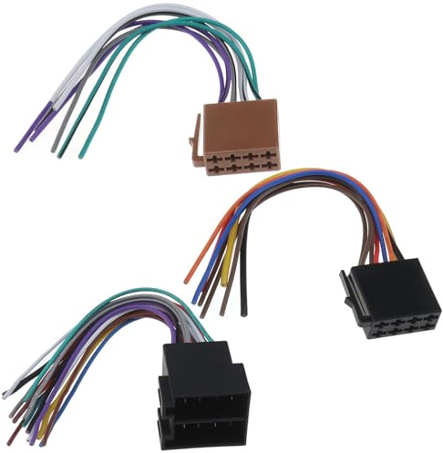 ECSiNG 1 Set of 16 Pin ISO Male Female Adapter Cable ISO Car Audio Wiring Harness Car Radio Cable Connector Compatible with Freightliner Compatible with Volvo