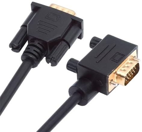 cablecc Cavo di prolunga VGA RGB maschio a maschio dritto 3COAX+6C angolato a sinistra di 90 gradi per monitor proiettore computer