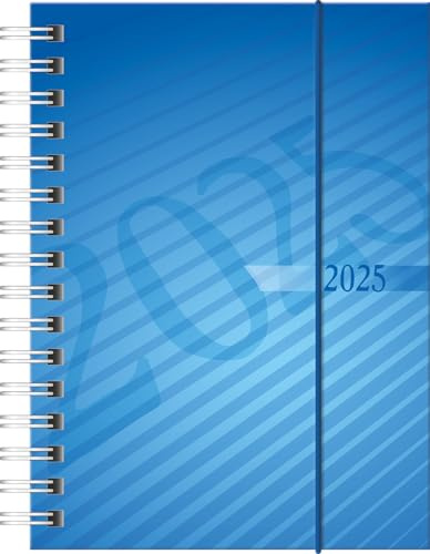 rido/idé Taschenkalender Modell perfect/Technik I (2025), 2 Seiten = 1 Woche, A6, 160 Seiten, PP-Einband, blau