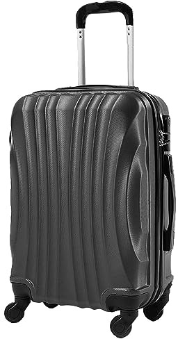 R.Leone Ryanair 55x40x20 cm Valigia Trolley Bagaglio a mano 4 Ruote rimovibile Ultraleggero in ABS Autonomo 20373N (Grigio, Valigia 55X40X20cm)