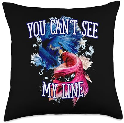 You Cant See My Line Hunting Lakes Hunter Lagoon Fishing Throw Pillow