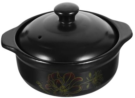 Mikinona Keramiktopf Zum Kochen Dicker Schmortopf Für Hühnersuppe Keramik Reistopf Gleichmäßige Hitzeverteilungwärmeerspeicherung Für Täglichen Gebrauch