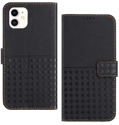 AIFIVE Handyhülle für iPhone 11 Hülle, PU Leder Klappbare RFID Blocker Schutzhülle Brieftasche Abdeckung mit 3 Kartenfach Ständer Magnet Klapphülle Stoßfest Flip Case Cover 6,1 Zoll Schwarz