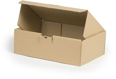 WePack Klappdeckelkartons 350x250x100 mm Kleiderbox 1-Wellig 400g Braun Geschenkbox Versandschachtel NEU (50 Stück)