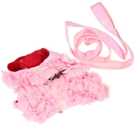 BESPORTBLE 1stück Verstellbares Stereo Blumen-hundegeschirr Mit Leine Für Kleine Und Mittlere Hunde Atmungsaktives Gesundes Material Geeignet Für Frühling Und Sommer in Zufälligen Farben