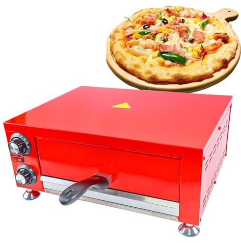 twostronking Forno per Pizza da Banco in Acciaio Inox, Riscaldamento Verticale, con Vassoio Rimovibile, Tempo E Temperatura Regolabili, Massimo 300 ℃, Adatto per Ristoranti E Famiglie