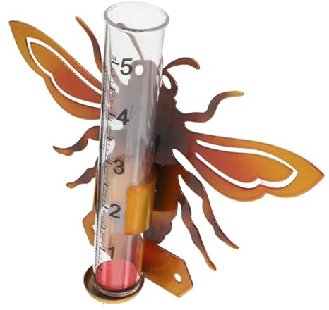 BESPORTBLE Pluviometro Decorativo A Forma Di Ape in Ferro Per Esterni Misuratore Dacqua Da Giardino