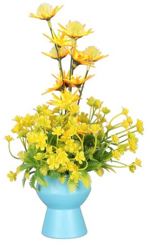 Zoeyilan Plantes Aquatiques artificielles, Plantes d'aquarium, décoration de Fausses Fleurs d'aquarium, Plantes d'aquarium de Style Vase en résine de Silicone aux Couleurs Vives