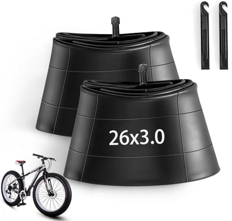 2er-Pack 26 Zoll Schlauch AV32mm Ventil, 26 x 3.0 Pannensichere Fahrradschläuche Kompatibel 26 Zoll EBike/Elektrofahrrad/Mountainbike