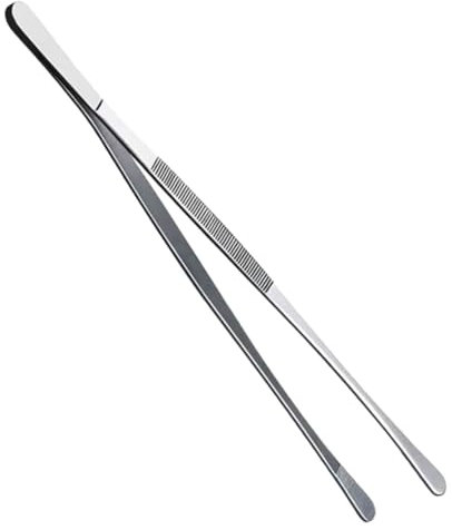 CAXUSD Shao Bread Sandwich Cooking Tongs Extra Long Stainless Steel BBQ Tongs for Food Serving for Grilling and Plating