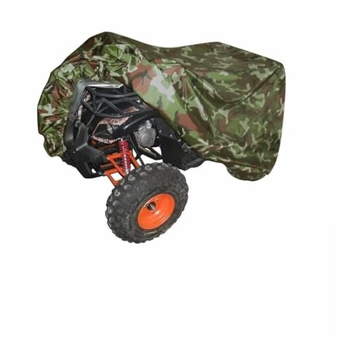 Housse Protection pour Quad Bike ATV Couverture Universelle 190t étanche véhicule Scooter Kart Moto Couvre Toutes Les Tailles Camouflage Noir bache Velo Exterieur(Camouflage,L)