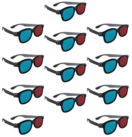 Stereoscopic 3d Glasses 20pcs Plastic Red Blue Lens