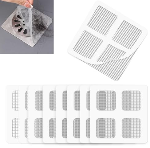 30 Stück Haarsieb Dusche Einweg, Haarsieb Dusche Aufkleber für Duschen Badewannen, Küchen-10 x10cm