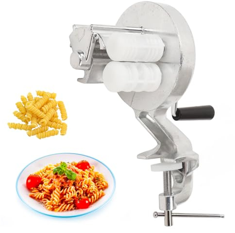 Cavatelli Maker Maschine, Aluminiumlegierung Manuelle Pasta Maschine | Nudelmaschine Hand Gnocchi Nudelpresse mit Handkurbel und Tischklemme für Cavatelli Orecchiette Gnocchetti