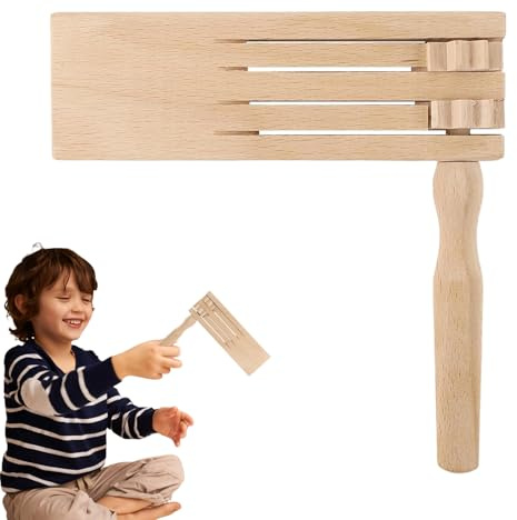 Matraca Mexicana Tradicional - Instrumentos Musicales para Niños | del Ruido Manteniendo U | Juego De Instrumento para Eventos Deportivos | Juguete Educativo Giratorio con Sonido para Fiestas,