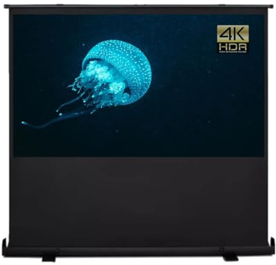 Projector Screen- Floor Rising Portable Easy Pull 4K 3D HD Projection Screen for Home Theater Indoor Outdoor