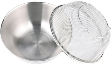 Hemobllo Cuenco de Drenaje y Cesta de Acero Inoxidable Resistente y Seguro para Lavar y Escurrir Cocina Diseño de Gran Capacidad y Fácil Limpieza