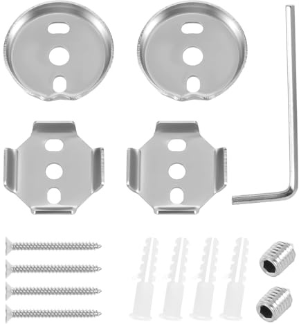 Set Accessori Per Portasciugamani In Acciaio Inossidabile Argento Con Staffe Montaggio E Dispositivi Fissaggio L'installazione Staffe Asciugamani Da Bagno