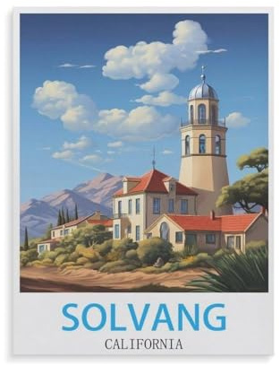 Erwachsene und Kinder Puzzle 1000 Teile Puzzle，Solvang, Kalifornien，einfaches Puzzlespiel Rollenpuzzle Lernspiel Spielzeug Familie Dekoration（38x26cm）-HJ97