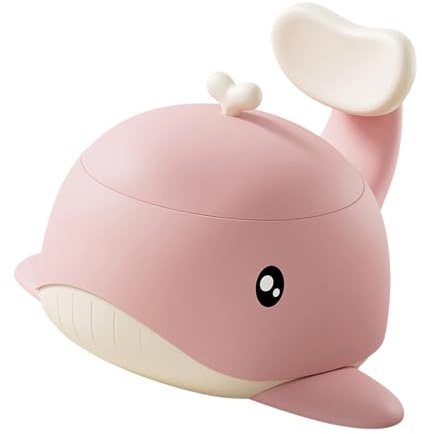 Benutzerfreundlicher Baby-Töpfchensitz, schöne Cartoon-Wal-Form, einfache Reinigung, tragbarer Toilettentrainer für 12+ Monate, niedliches Wal-Design, Kleinkind-Töpfchen