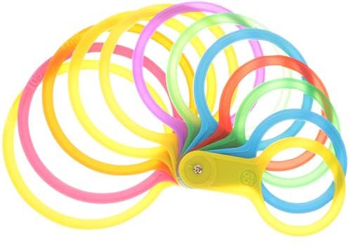 FUOYLOO Calibre de Diámetro para Frutas Plástico 55-110 Mm Multicolor, Anillos Medidores de Diámetro para Cítricos y Naranjas, Herramienta de Medición Práctica para Productores