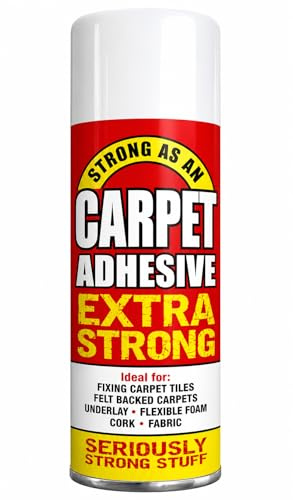 Heavy Duty Extra Strong Spray Adhesive Glue for Foam, Carpet, Vinyl, Cardboard, Paper, Leather, Fabric & Craft Materials – Multi-Purpose Fast Bond Aerosol Spray – 500ml (500 ML)