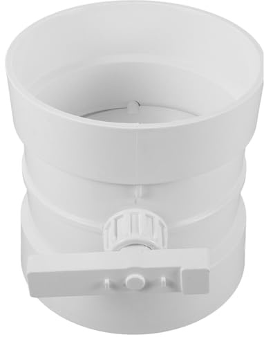 White PVC Manual Airflow Regulating Valve for Ventilation Systems
