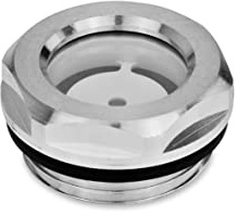 Ganter Normelemente | Ölschaugläser - GN 743-32-G11/2-A | Mit Reflektor-Thermoplast | Zollgewinde | Aluminium | 1 Stück