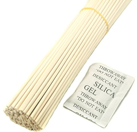 Ougual 100 pezzi Rattan Reed diffusore bastoncini di ricambio, natural color (18cm*3mm)