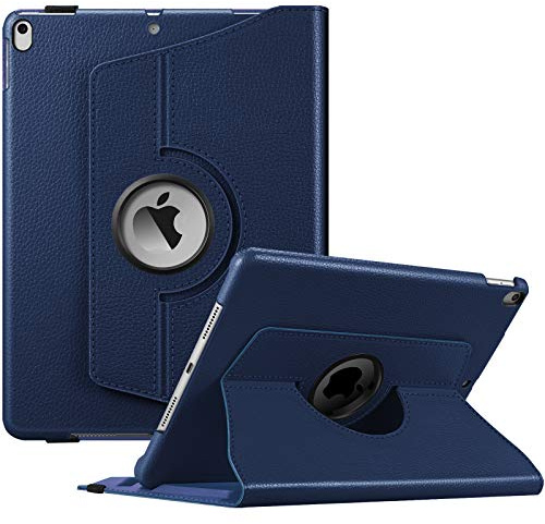 Fintie Hülle für iPad Air 10.5 2019 (3. Generation) / iPad Pro 10.5 2017, | Schutzhülle mit Stifthalter, 360 Grad drehbarem Ständer, Auto Schlaf/Wach Funktion, Marineblau