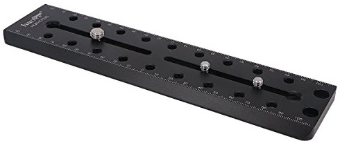 Haoge 220mm Camera Long Sliding Quick Release Plate for Cartoni Focus, Focus 8S, Focus HD, e-Focus, Lambda 10, HiDV, Smarthead, Spinhead, Alfa, Alfa II, Action Pro, Status Pro Tripod Video Fluid Head