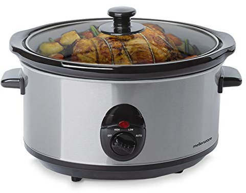 Mellerware - Pentola da Cottura Lenta a Bassa Temperatura Tempo | 3,5L | Adatta Cottura in Forno | Contenitore Estraibile in Ceramica | Display Digitale