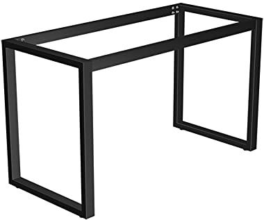GEREP Schwer Stahl Kufengestell Tischgestell Tischkufen, Tischuntergestell für DIY Esstisch, Schreibtisch, Couchtisch, Bank/Schwarz / 135×45×73cm