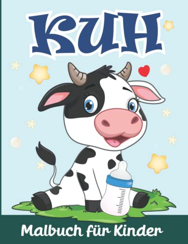Kuh Malbuch für Kinder: Kuh Malvorlagen für Jungen und Mädchen