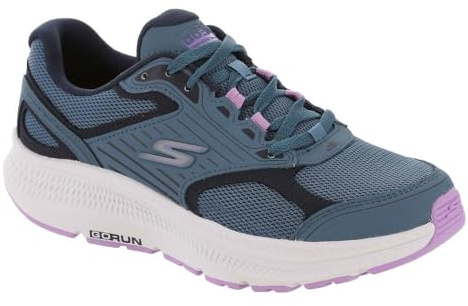 Skechers Women's Go Run Consistent 2.0 Advantage, Blue/Purple, 7.5 Wide