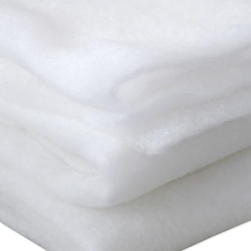 Volumenvlies Meterware 2m Länge 1cm Dicke 160cm Breite QUILT 100g/m² Polstervlies 10mm Höhe Waschbar Watte Polsterwatte Diolenwatte Vlieswatte Füllung Kissen Decke Sofa Polsterung