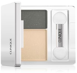 Clinique All About Shadow Duo Eye Shadow Makeup | Safe For Sensitive Eyes | Buildable + Long-Wearing Color | Smooth, Easy Application, Neutral Territory, 0.05 Ounce