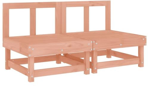 vidaXL Garten Ecksofa 2 STK., Modular Gartenmöbel, Sofa Lounge Sessel für Garten Terrasse Balkon, Gartensofa Gartensessel, Massivholz Douglasie
