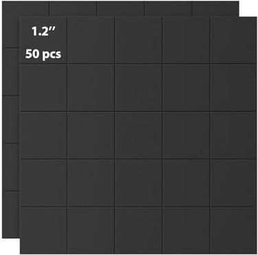 Realth Magnetic Dots/Self Adhesive Magnet for Square | 50 PCS 30mm x 30mm | Peel & Stick with Adhesive Backing | Alternative to Stickers Strip and Tape | for Craft DIY Kitchen and Fridge(MDS3050)